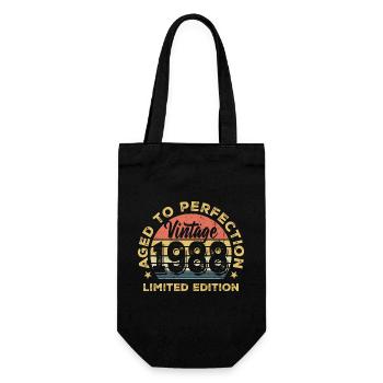 Vintage 1966 Aged to Perfection - Gift Bag for Bottles - black - Front