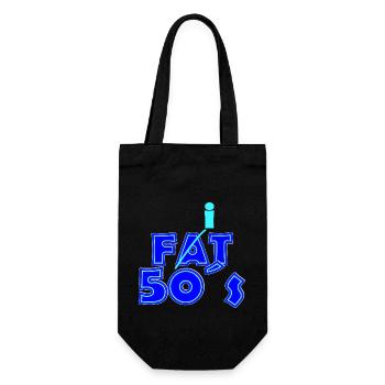 fat 50s blue white - Gift Bag for Bottles - black - Front