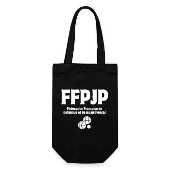 Pétanque, Pétanque-Spieler, Pétanqueur - Geschenkbeutel für Flaschen - Schwarz - Vorne