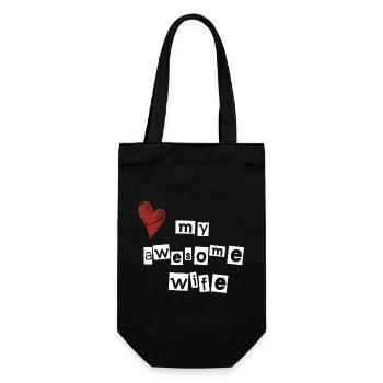 J’aime ma femme géniale - Sac à bouteille - noir - Devant