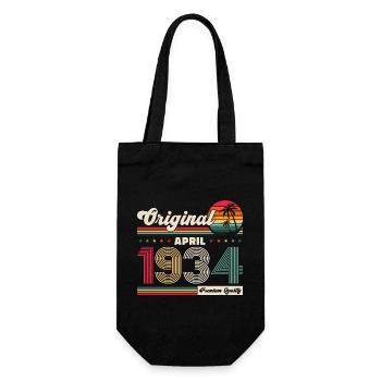 90e anniversaire mari Original avril Vintage 1934 - Sac à bouteille - noir - Devant