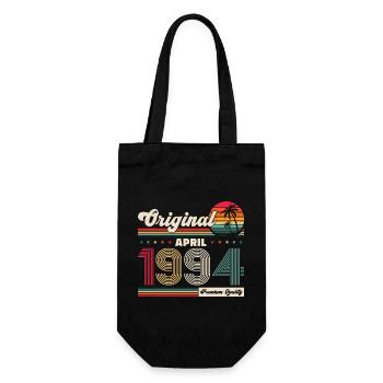 30. Geburtstag Mann Original April Jahrgang 1994 - Geschenkbeutel für Flaschen - Schwarz - Vorne