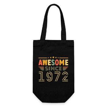 Vintage Legend 1972 Geschenk von 1972 - Jahrgang 1972 - Geschenkbeutel für Flaschen - Schwarz - Vorne