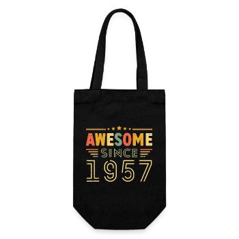Vintage Legend 1957 Geschenk von 1957 - Jahrgang 1957 - Geschenkbeutel für Flaschen - Schwarz - Vorne