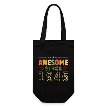 Millésime Légende 1945 Cadeau de 1945 - Né en 1945 - Sac à bouteille - noir - Devant