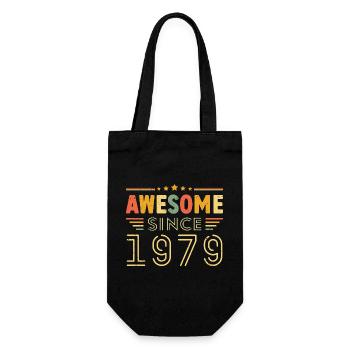Vintage Legend 1979 Geschenk von 1979 - Jahrgang 1979 - Geschenkbeutel für Flaschen - Schwarz - Vorne