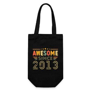 Vintage Legend 2013 Geschenk von 2013 - Jahrgang 2013 - Geschenkbeutel für Flaschen - Schwarz - Vorne