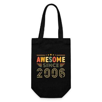 Vintage Legend 2006 Gift from 2006 - Born in 2006 - Gift Bag for Bottles - black - Front