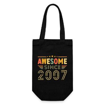 Vintage Legend 2007 Geschenk von 2007 - Jahrgang 2007 - Geschenkbeutel für Flaschen - Schwarz - Vorne