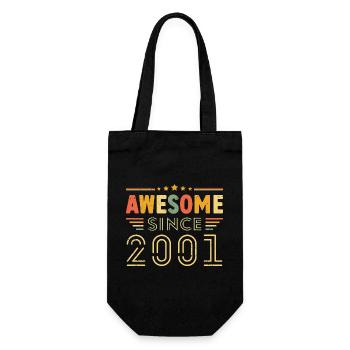 Vintage Legend 2001 Geschenk von 2001 - Jahrgang 2001 - Geschenkbeutel für Flaschen - Schwarz - Vorne