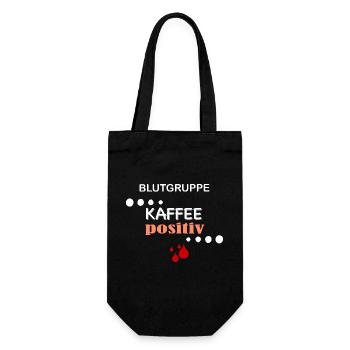 KAFFEEpositiv - Geschenkbeutel für Flaschen - Schwarz - Vorne