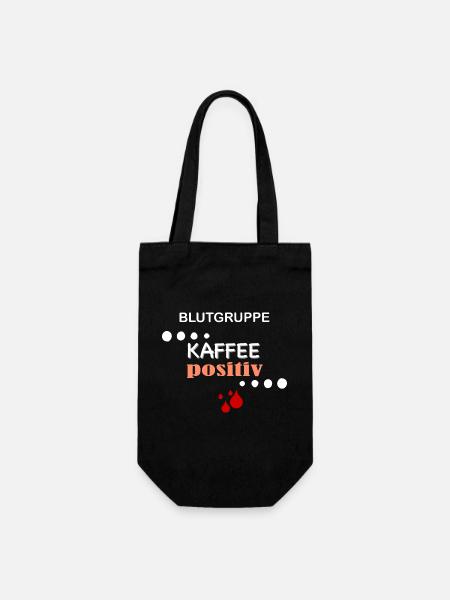 KAFFEEpositiv - Geschenkbeutel für Flaschen - Schwarz