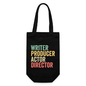 Writer Producer Actor Director Film Maker Movie - Gift Bag for Bottles - black - Front
