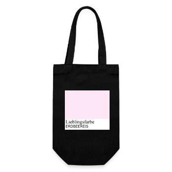 Erdbeereis - Geschenkbeutel für Flaschen - Schwarz - Vorne