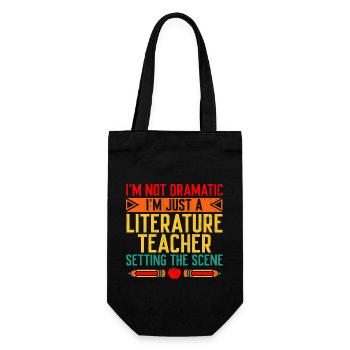 Literature Teacher School Teacher Funny Teachers S - Gift Bag for Bottles - black - Front