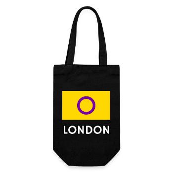 Drapeau de la fierté intersexe de Londres - Sac à bouteille - noir - Devant