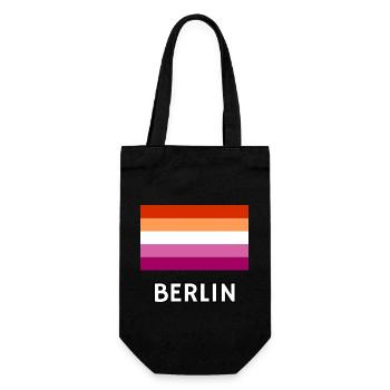 Lesbian Pride Flag Berlin - Gift Bag for Bottles - black - Front
