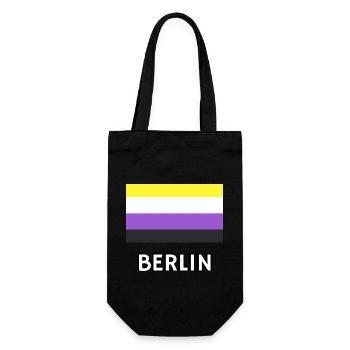 Non binary Pride Flag Berlin - Gift Bag for Bottles - black - Front