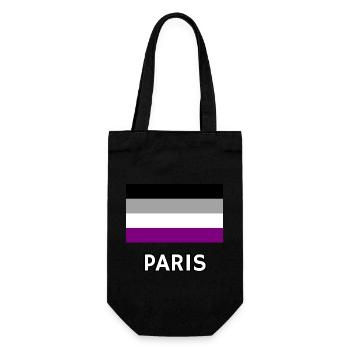 Asexuality Pride Flag Paris - Gift Bag for Bottles - black - Front
