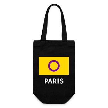 Drapeau de la Fierté Intersexe Paris - Sac à bouteille - noir - Devant