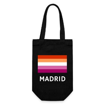 Lesbian Pride Flag Madrid - Gift Bag for Bottles - black - Front