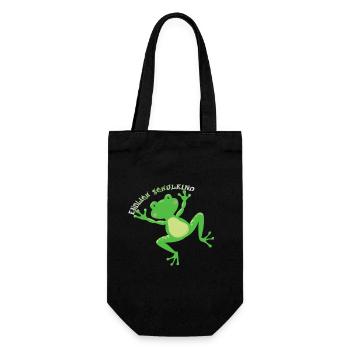 Enfin l’inscription d’un écolier à une grenouille heureuse - Sac à bouteille - noir - Devant