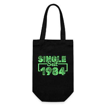Single 1984 - Geschenkbeutel für Flaschen - Schwarz - Vorne