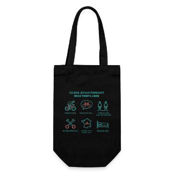 Cyclist Passion Humor Cycling - Gift Bag for Bottles - black - Front