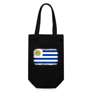 Geschenk für Uruguay - Geschenkbeutel für Flaschen - Schwarz - Vorne