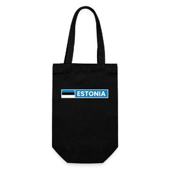 Estonia National Flag - Gift Bag for Bottles - black - Front