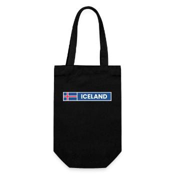 Iceland National Flag - Gift Bag for Bottles - black - Front