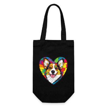 Corgi Chien Coeur Chien Amour - Sac à bouteille - noir - Devant