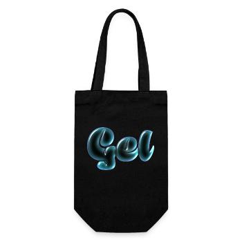 Effet de texte gel - Sac à bouteille - noir - Devant