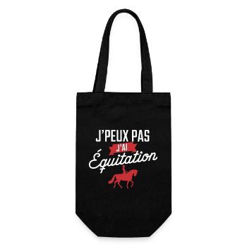 J'peux Pas, J'ai Équitation - Sac à bouteille - noir - Devant