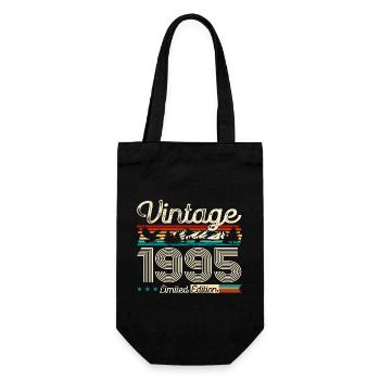 30th Birthday Original Vintage 1995 Vintage 95 - Gift Bag for Bottles - black - Front