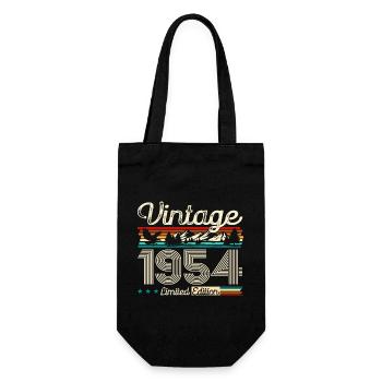 70. Geburtstag Legende Vintage 1954 Jahrgang 1954 - Geschenkbeutel für Flaschen - Schwarz - Vorne