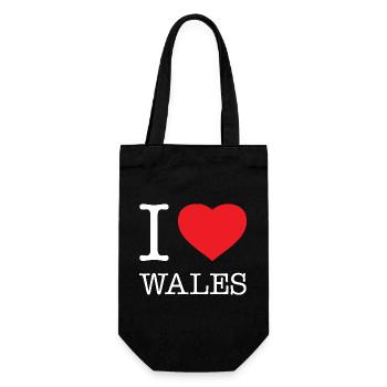 I LOVE WALES - Gift Bag for Bottles - black - Front