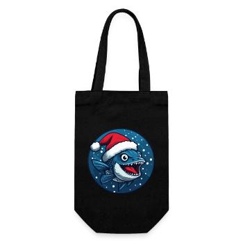 Piranha Poisson Animal de Noël - Sac à bouteille - noir - Devant