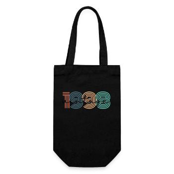 1998 Vintage Retro - Gift Bag for Bottles - black - Front