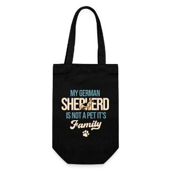 My German Shepherd Is Not A Pet It's Family Dog Lo - Gift Bag for Bottles - black - Front