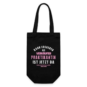Verkäufer Praktikantin Danke Praktikum Verkauf - Geschenkbeutel für Flaschen - Schwarz - Vorne