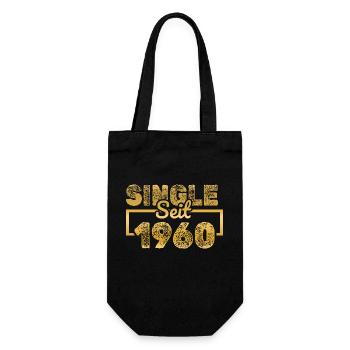 Single 1960 - Geschenkbeutel für Flaschen - Schwarz - Vorne