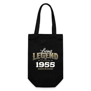 70th Birthday Original December 1955 Volume 55 - Gift Bag for Bottles - black - Front