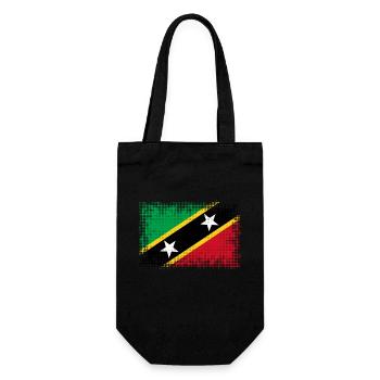 Flag Country St Kitts and Nevis - Gift Bag for Bottles - black - Front