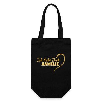 Love You Angelie - Gift Bag for Bottles - black - Front