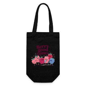Berry Good Times Beeren Rote Früchte - Geschenkbeutel für Flaschen - Schwarz - Vorne