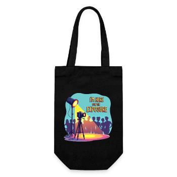 I'm Here For The Exposure Fotograph Videograph - Gift Bag for Bottles - black - Front
