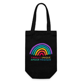 🌈 Famille unique, amour magique - Sac à bouteille - noir - Devant