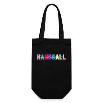 Handball Farben - Handball Liebhaber Geschenk - Geschenkbeutel für Flaschen - Schwarz - Vorne