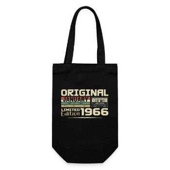 January 1966 | January 1966 Birthday Gift - Gift Bag for Bottles - black - Front